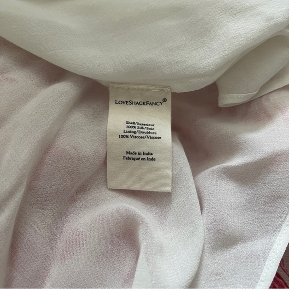 LOVESHACKFANCY Newport Silk Midi Dress in Campfire Breeze size 8 - Picture 9 of 9